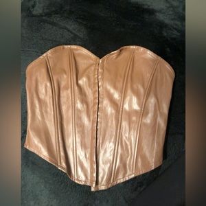 Brown faux corset